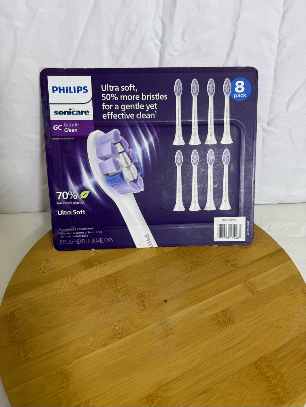 Philips Sonicare GC Gentle Clean Replacement Brush Heads 8 Pack Ultra Soft New
